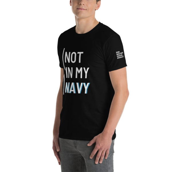 Not In My Navy White | Short-Sleeve Unisex T-Shirt - Image 3