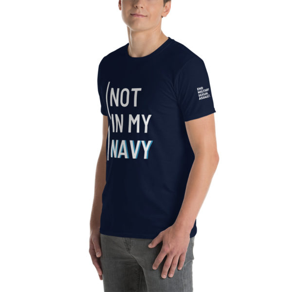 Not In My Navy White | Short-Sleeve Unisex T-Shirt - Image 7